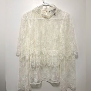 BCBG lace blouse
